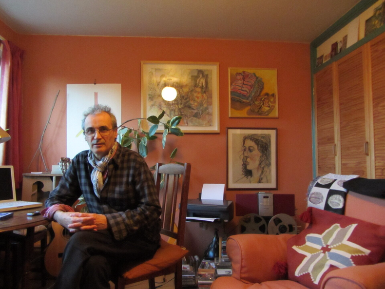 Chris Mercier artist in studio office