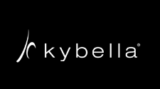 The kybella logo is white on a black background.