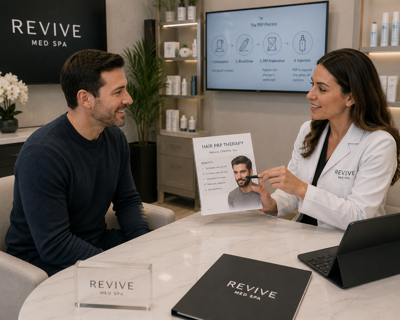 hair PRP consultation in Santa Clara med spa