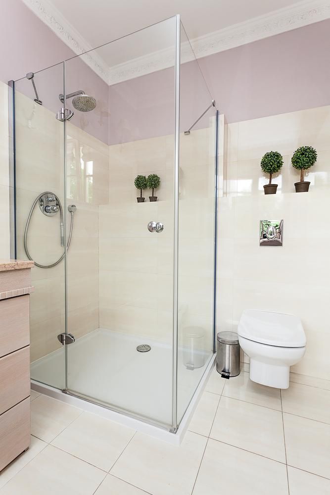 A Bathroom with A Walk in Shower and A Toilet — Mezcon Renovations & Maintenance in Bulleen, VIC