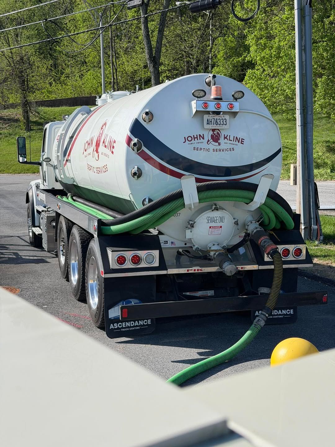 john kline septic pump truck in Lancaster, PA