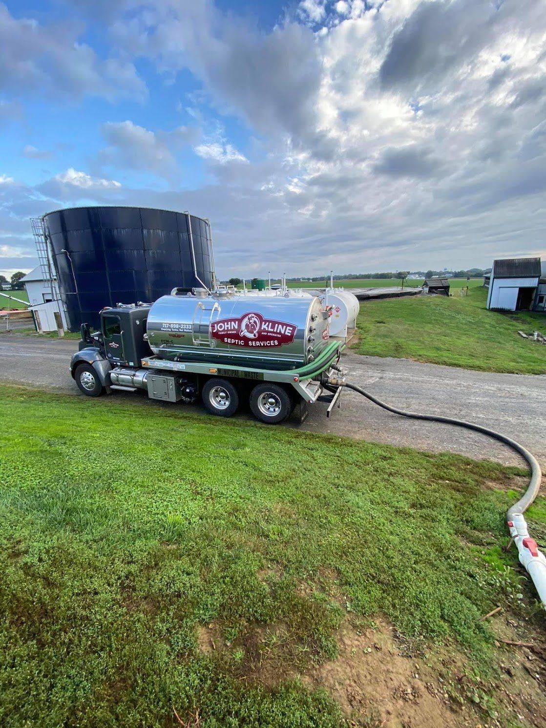 Commercial Septic & Holding Tanks Being Serviced | John Kline Septic 
