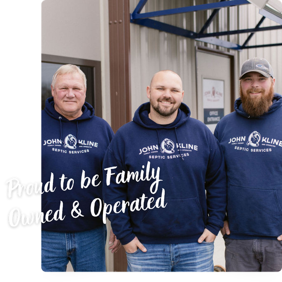 John and Sons are standing next to each other in front of the shop in Mount Joy PA 