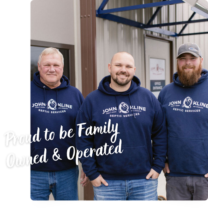 John and Sons are standing next to each other in front of the shop in Mount Joy PA