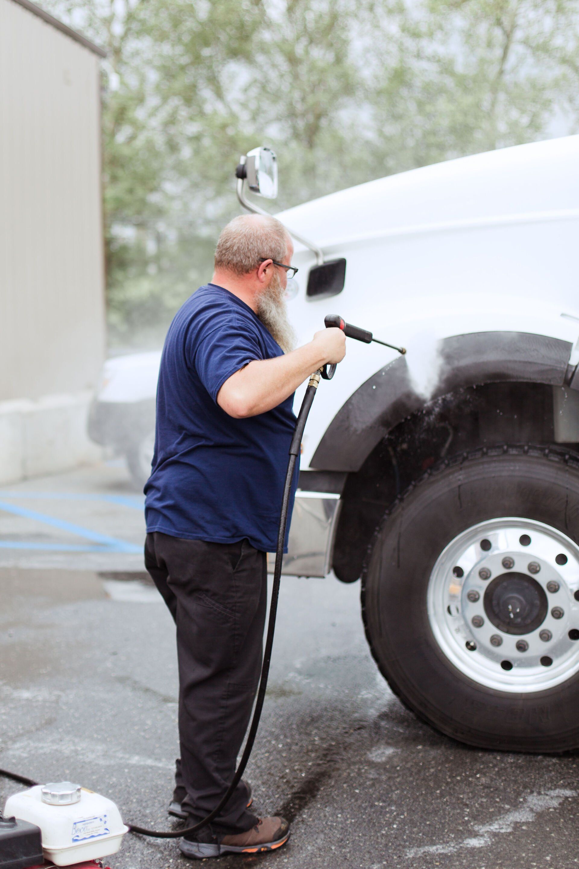 Truck Washing at John Kline Septic Services