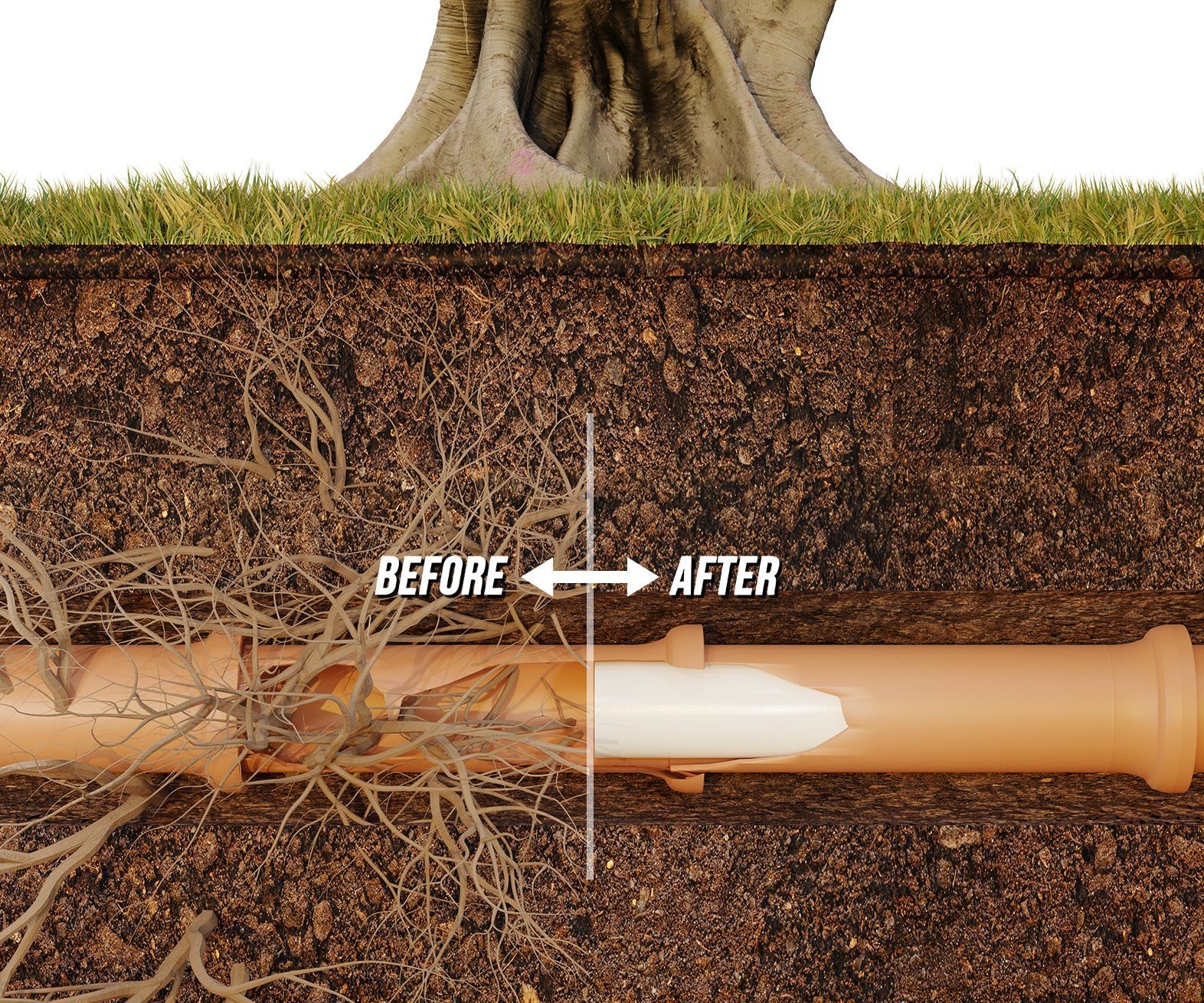 Before and After Pipe Repairs Lancaster PA