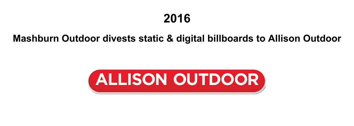 a red sign that says allison outdoor on it