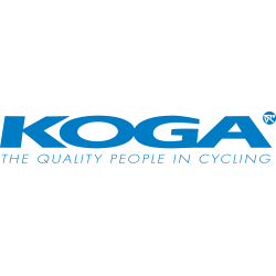 Het KOGA-logo in blauw met daaronder de tekst "DE KWALITEITSMENSEN IN DE FIETSWERELD".
