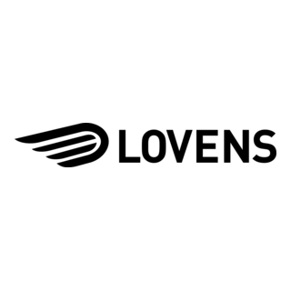 Logo van LOVENS: Een gevleugeld embleem naast het woord "LOVENS" in een schreefloos lettertype.