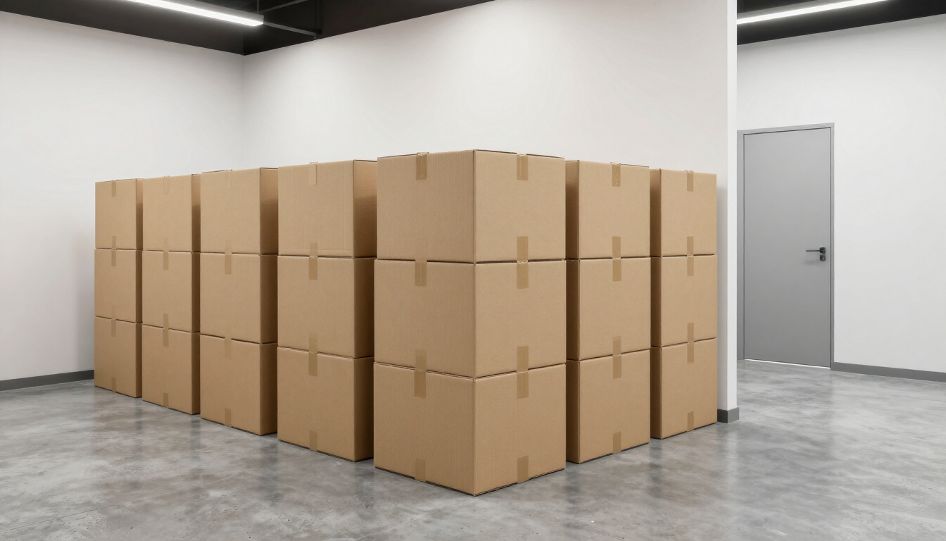 Interior of a clean storage unit