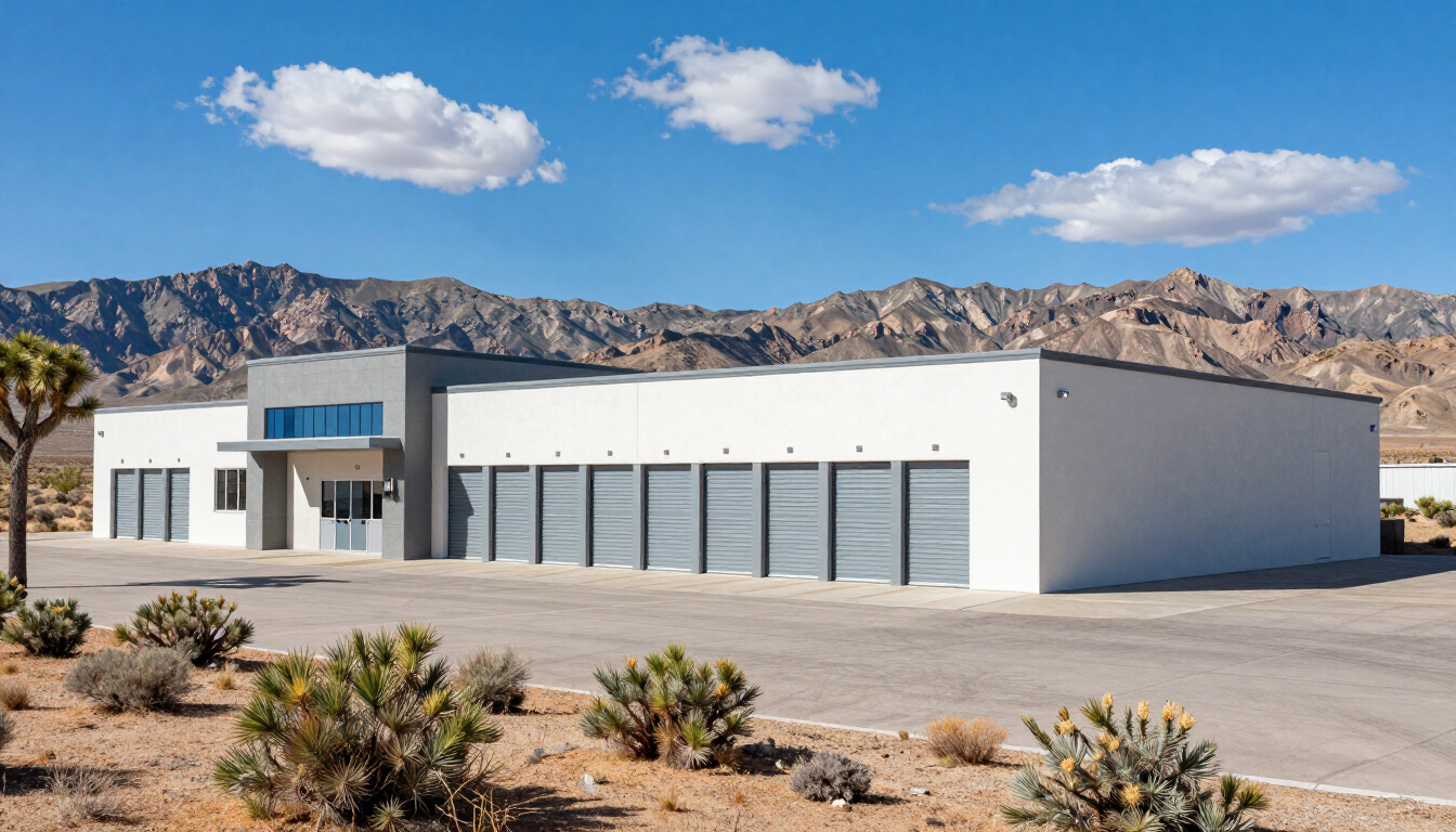 A modern climate controlled storage facility in Reno, Nevada.
