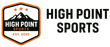 High Point Sports logo with shield icon, orange and black colors, and &ldquo;EST. 2025&rdquo; text