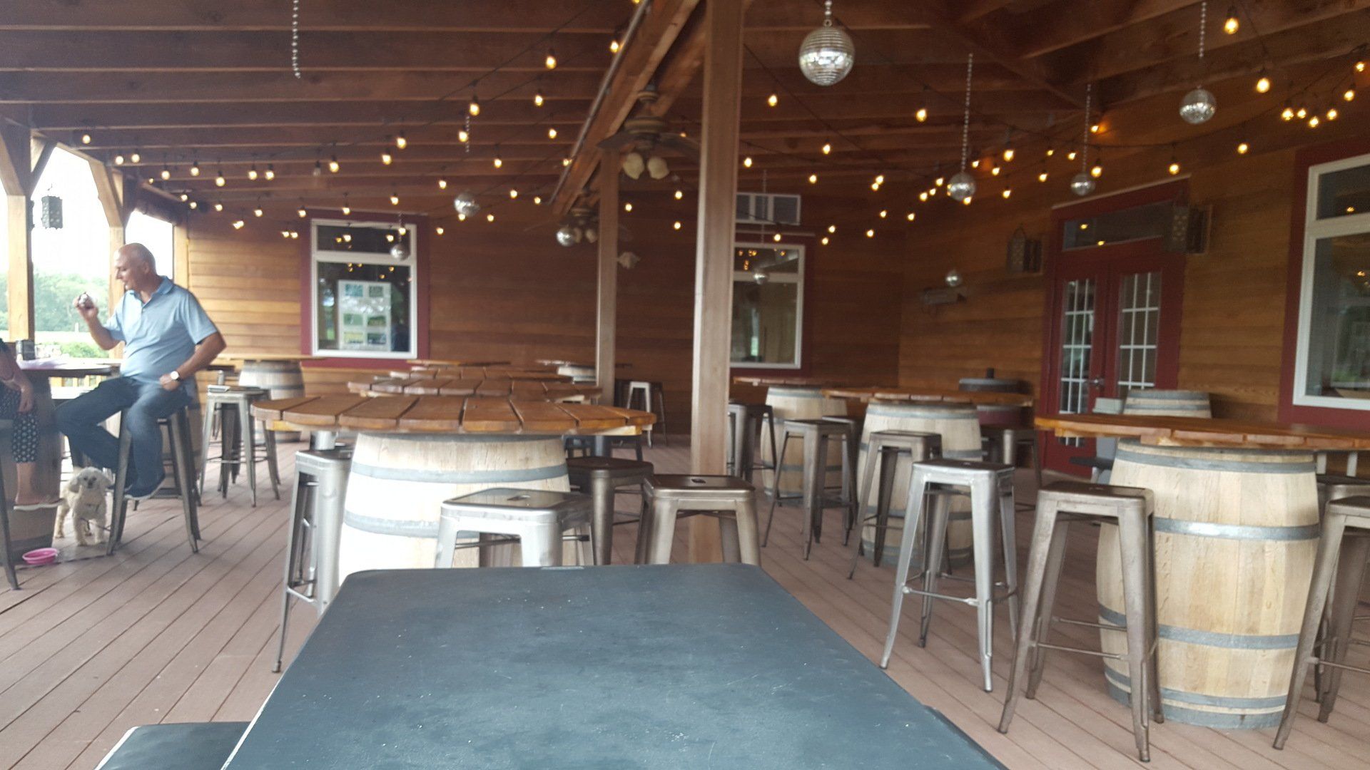 Jason's Vineyard Attached Covered Deck with Limited Seating
