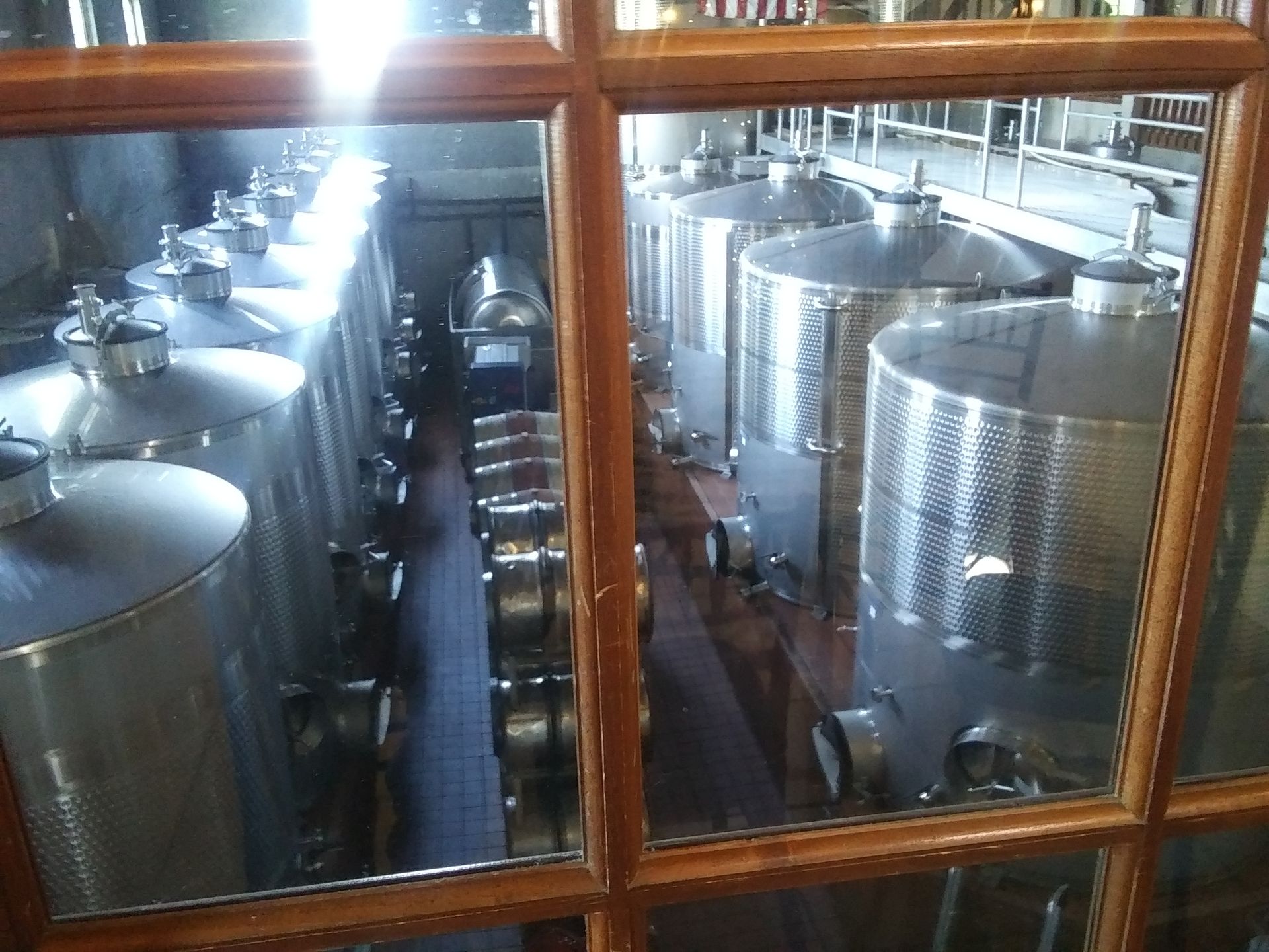 East End Wine Tasting Tours visiting  Raphael Winery Tank Room