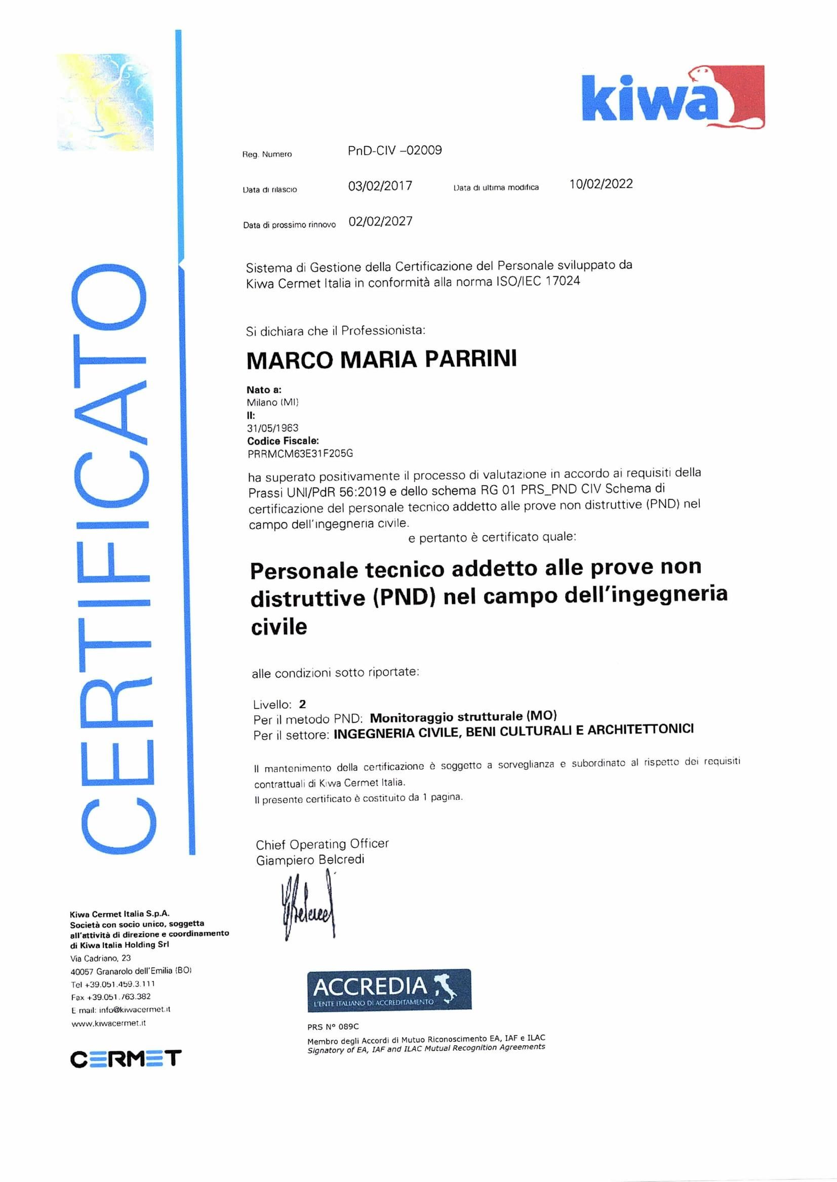 Certificato 