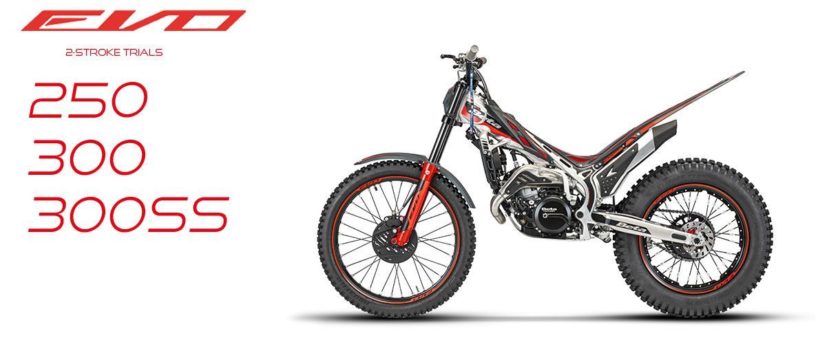 Fantic XEF motorcycle lineup poster with 250, 300 and 300SS models on a white background