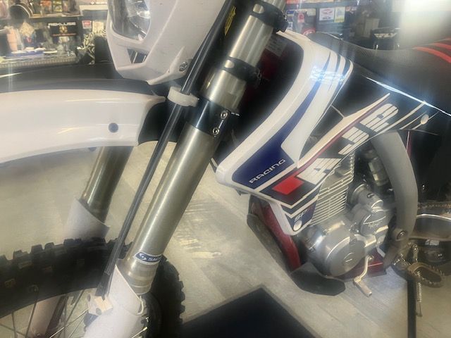 A motorcycle with the word a on it