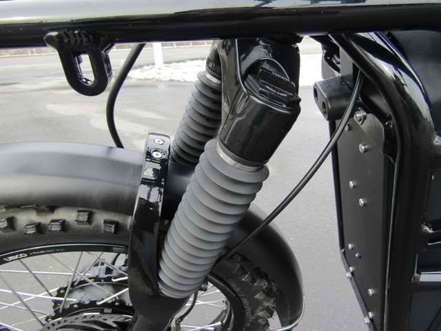 A close up of the front of a motorcycle