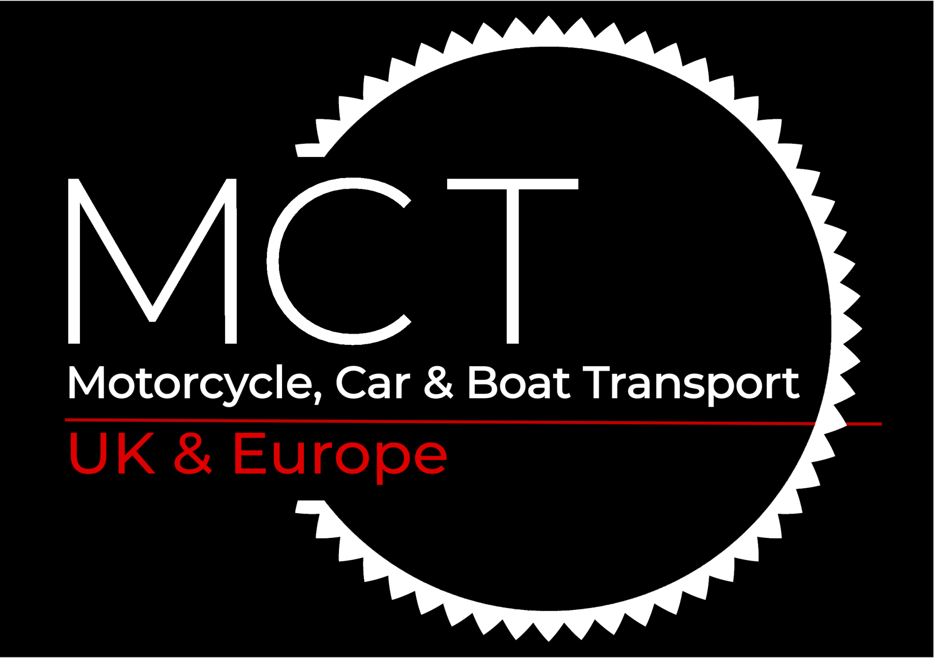The logo for mct motorcycle , car and boat transport uk and europe
