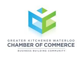 The logo for the greater kitchener waterloo chamber of commerce business building community.