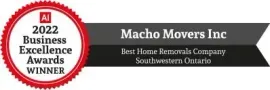 Macho movers inc is the winner of the 2022 business excellence awards.