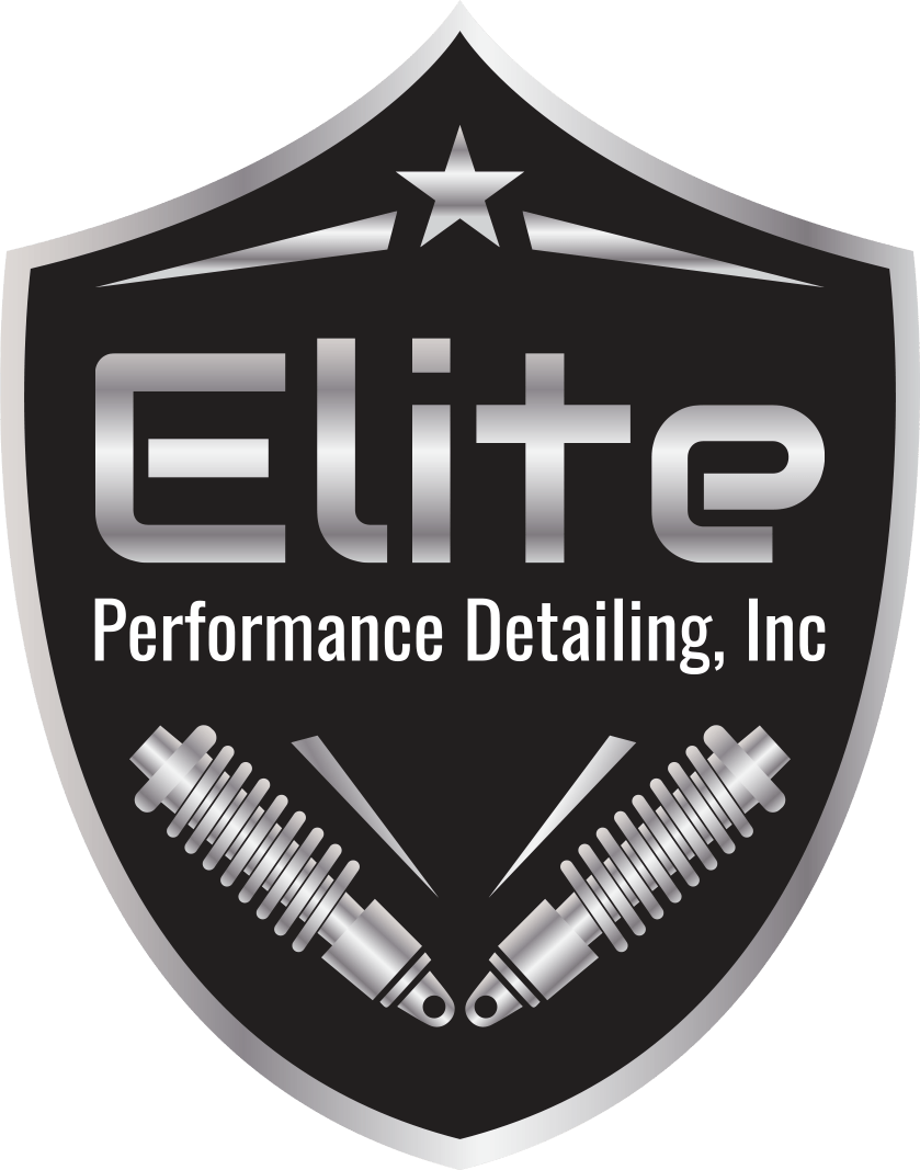 A logo for elite performance detailing inc