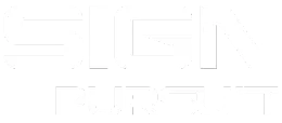 Sign Pursuit Limited  trnasparent white logo