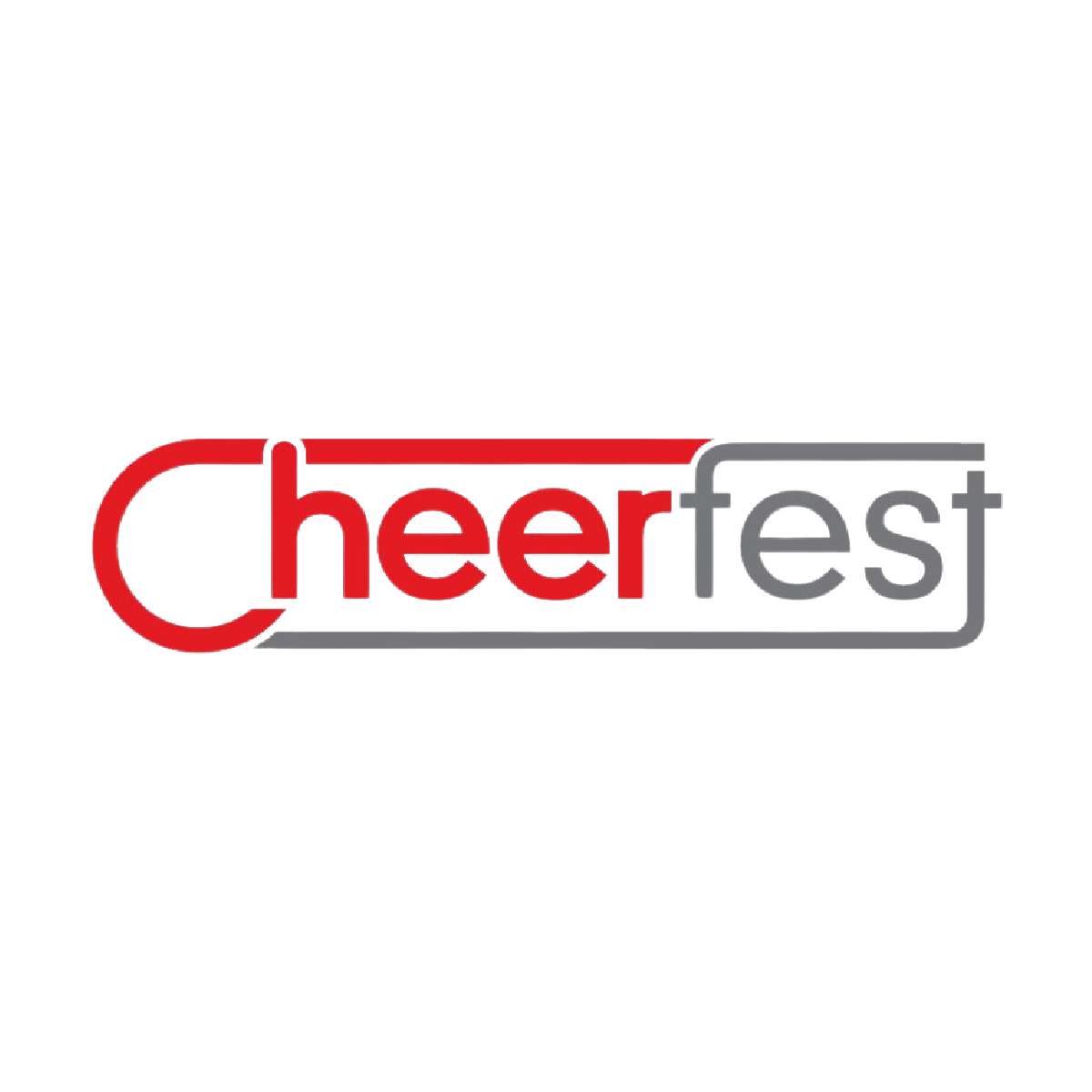 The cheerfest logo is red and gray on a white background.