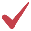 Red checkmark icon.