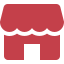 Red shop icon.