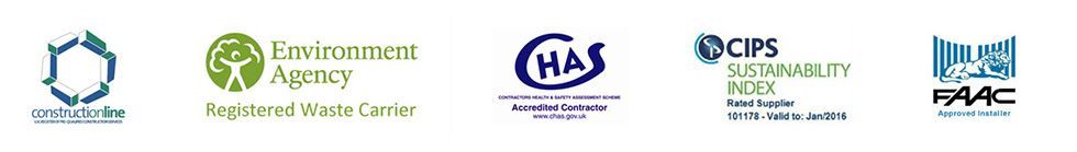 logos for the environment agency registered waste carrier and cips sustainability index