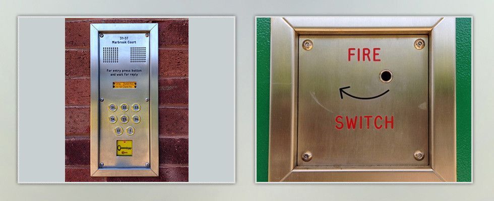 a fire switch with a smiley face on it