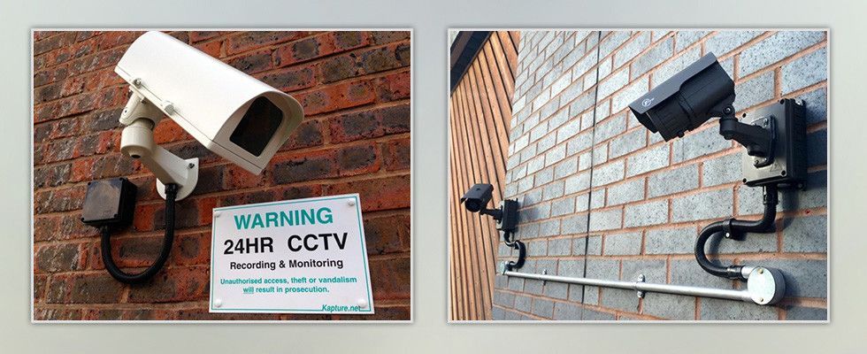 a warning sign that says 24hr cctv on it