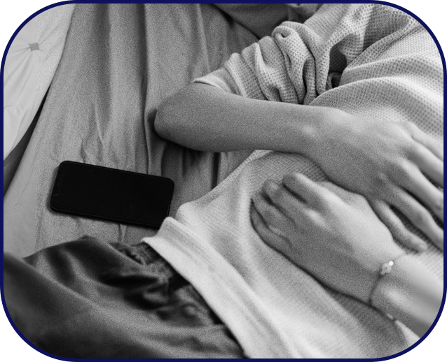 Person in bed with no motivation to do anything