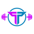 A purple and blue logo with a cross in a circle.
