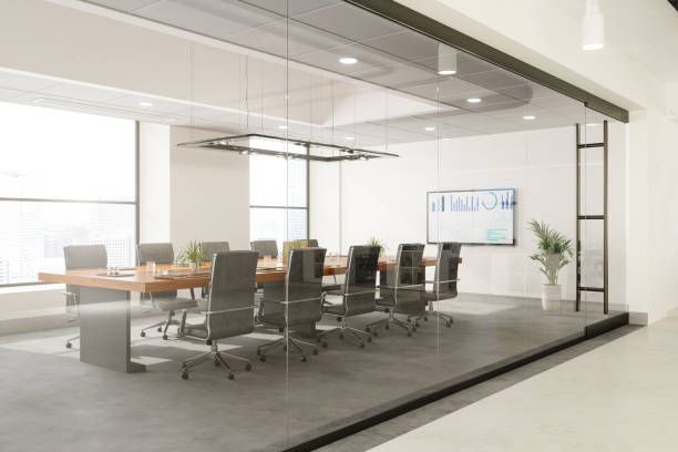 glass walls for a modern conference room