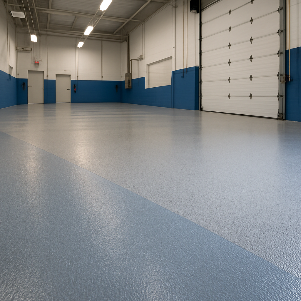 Image of a concrete floor after it has been coated 