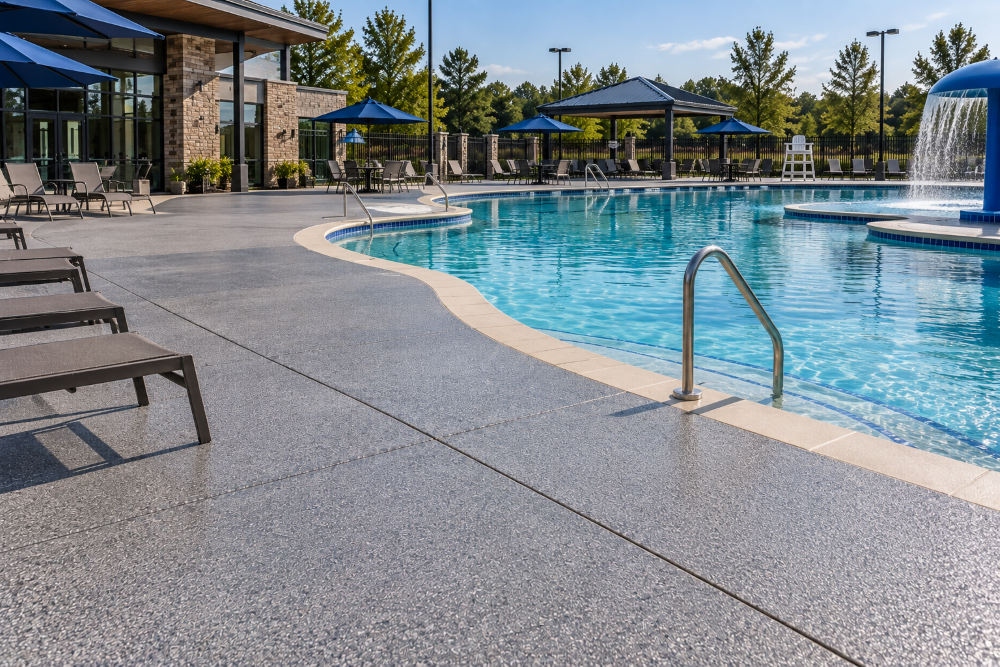 picture of a pool deck that has been coated.