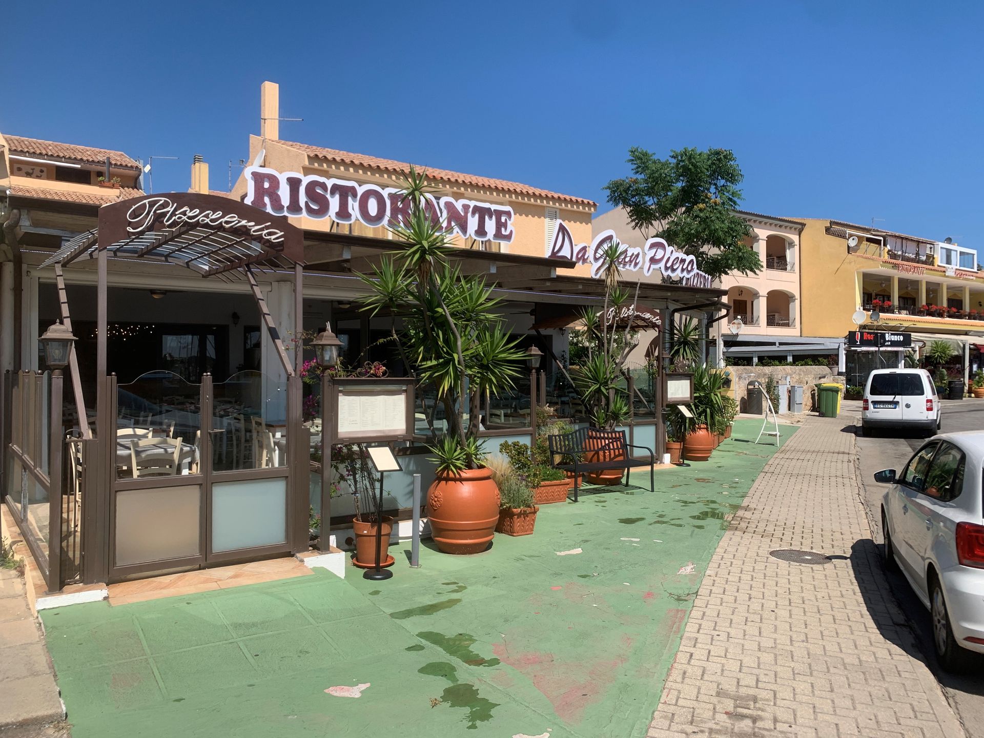 Exterior of the pizzeria restaurant