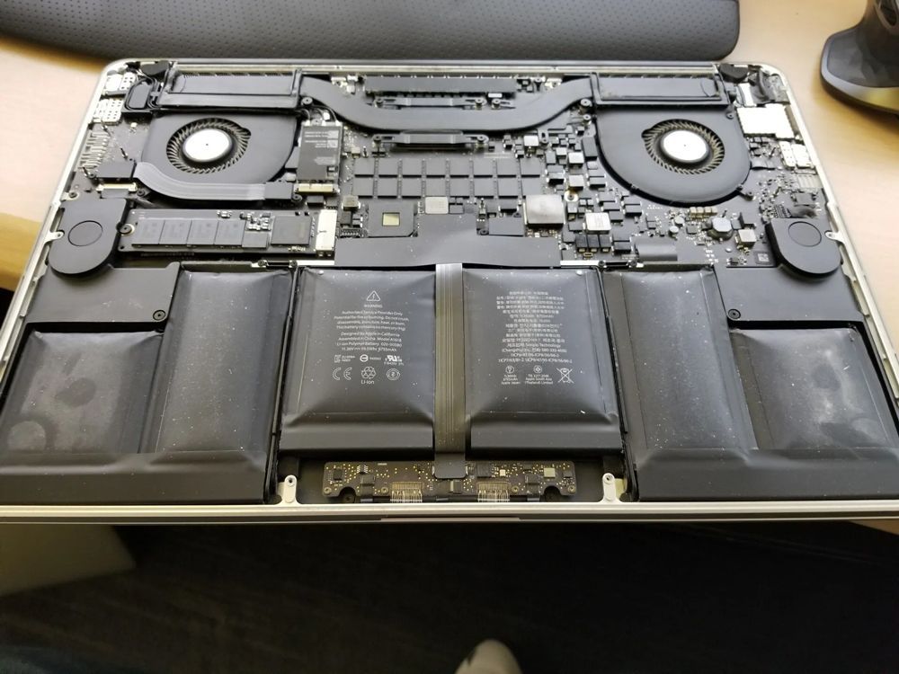 The Inside of A Laptop With The Battery Removed