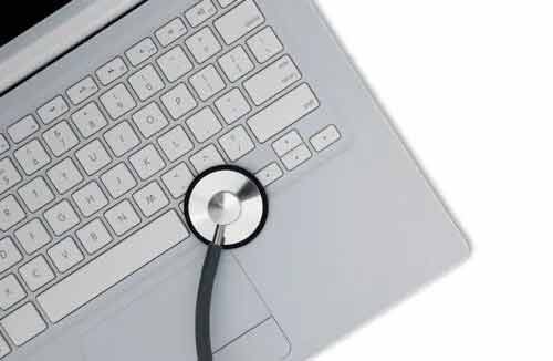 Laptop With Stethoscope Laptop With Stethoscope