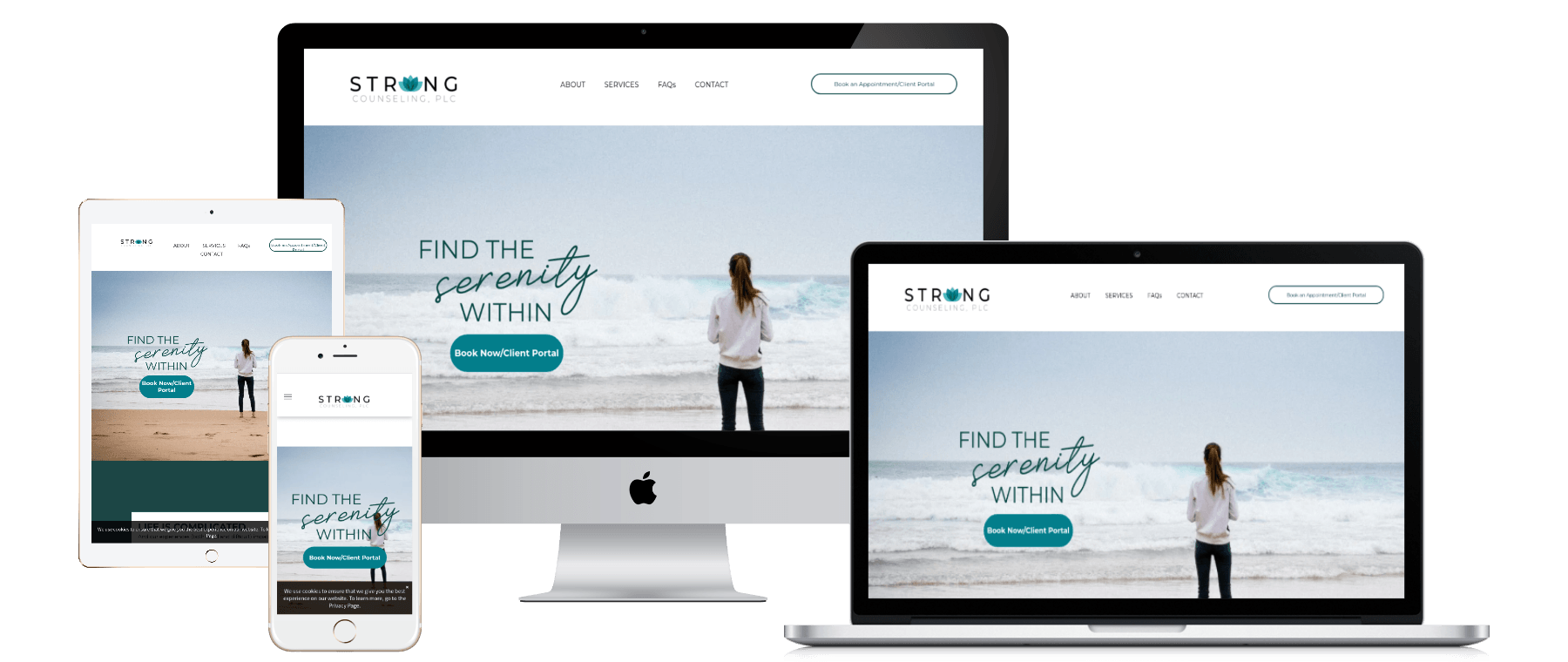 Website mockup for local therapist | No Coast Marketing