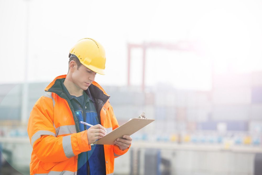 Construction Worker Holding a Clipboard — Uniforms2U in Leumeah, NSW