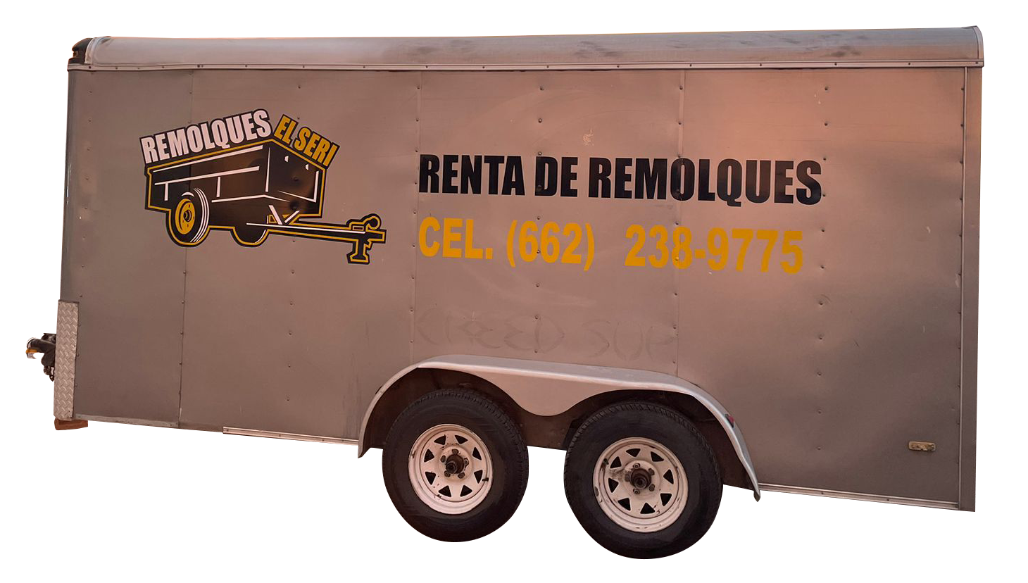 Un remolque que dice alquiler de remolques.