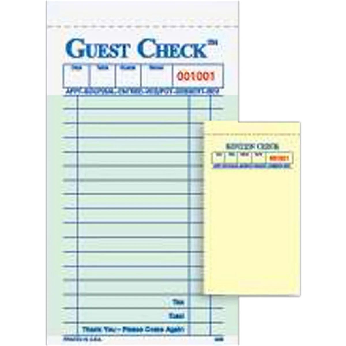 Restaurant Guest Checks