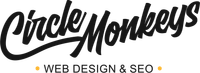 Logo for Circle Monkeys, with bold script text and the tagline 
