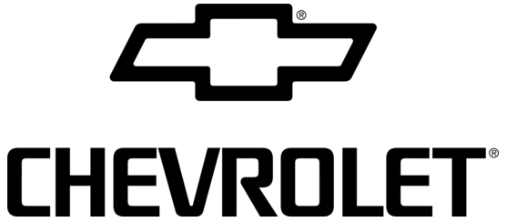 Chevrolet logo, black bowtie emblem above the word 
