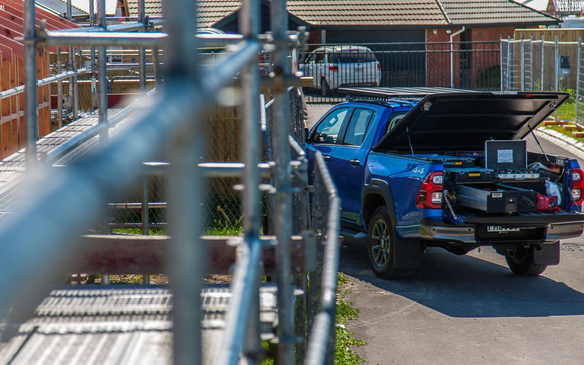 Toyota Hilux on construction site