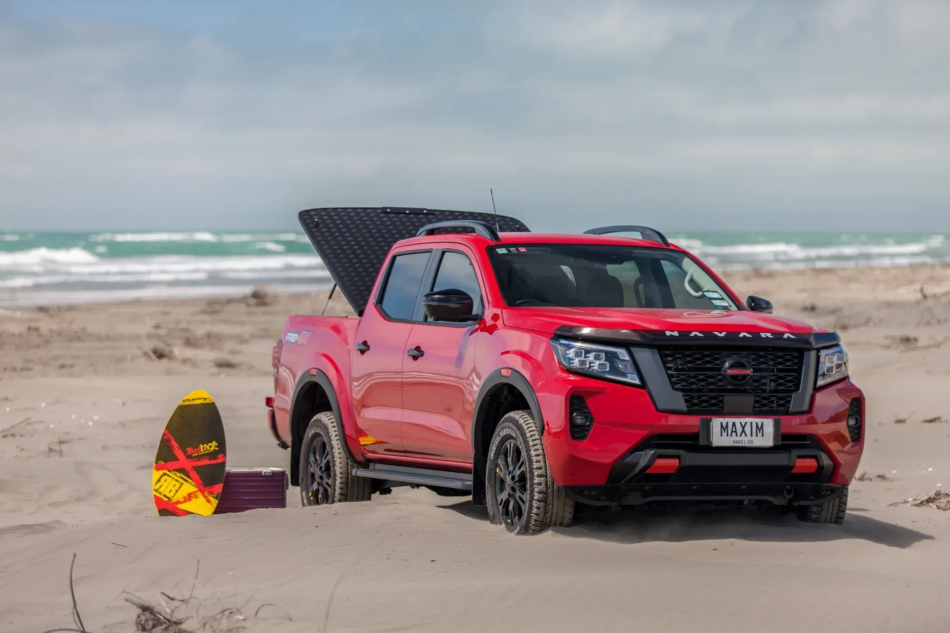 Nissan Navara on the Beach.