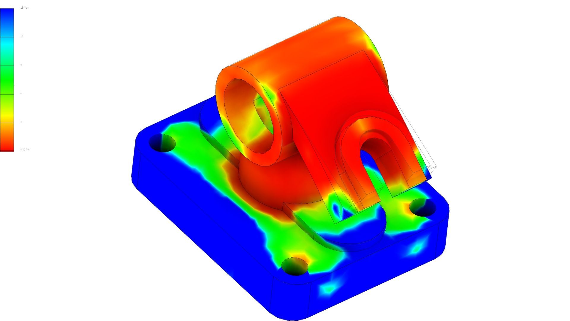 Structural Analysis as shown by a diagram of an engineering part